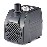 PonicsPump Submersible Pump with for Hydroponics, Aquaponics, Fountains, Ponds, Statuary, Aquariums & more. Comes with 1 year limited warranty. (291 GPH : 5' Cord)