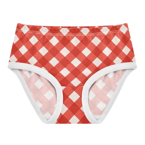 Red White Buffalo Checkered Plaid Toddler Girls's Underwear 2T 2300872