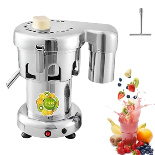 Exprimidor centrífugo automático, máquina exprimidora centrífuga de alta resistencia con tolva de alimentación grande de 2L, 370 W, 2800 r/min, 80-120 kg/h, for tiendas de jugos, restaurantes y hotele