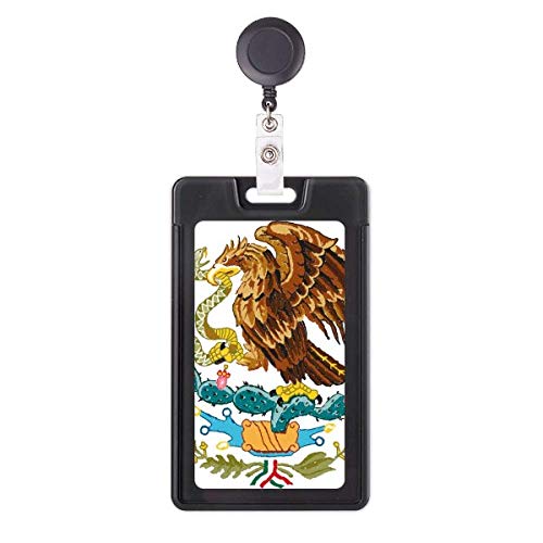 Funda retráctil para tarjetas de identificación, portacredenciales extensible con escudo México