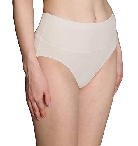 Image of Innersy Women's 5 Pack High Waist Tummy Control Solid Color Cotton Briefs Panties