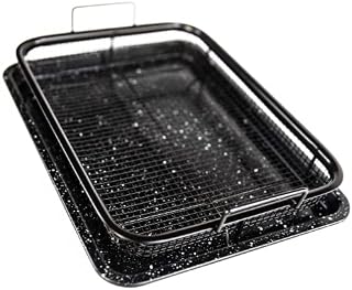 Pep Crisper Oven Tray with Crisping Basket Baking Tray for Oven Non-Stick Copper Crisper Air Fryer 2pc Set