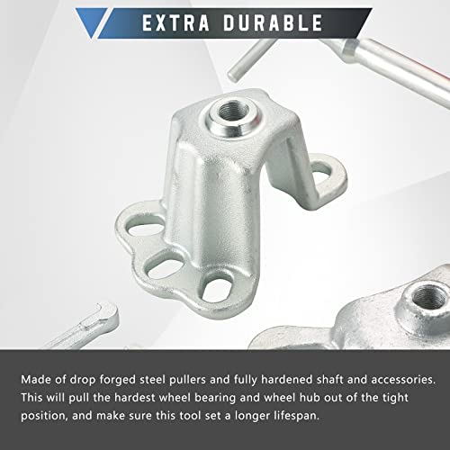 Atpeam 9-Way Slide Hammer Puller Set | Wrench Adapter Axle Bearing Hub Auto Set, Axle Front Rear Wheel Bearing Dent Hub Gear Puller Remover Set #TOP2