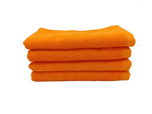 By Lora Terry Towels, Fitness Towel, Orange, Set Of 4 #TOP29