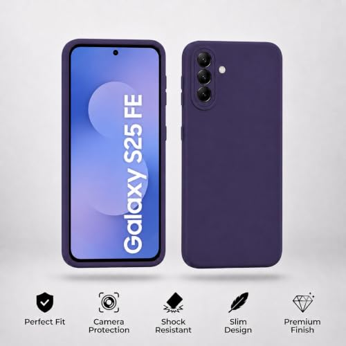 Image of FIRST MART Matte Silicone Back Cover for Samsung Galaxy S25 FE - Purple