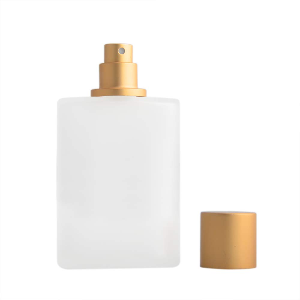 Frosted Glass Bottle Perfume Atomizer Refillable Spray Empty Perfume Bottle for Men and Women (Glod 100ml)-image-19