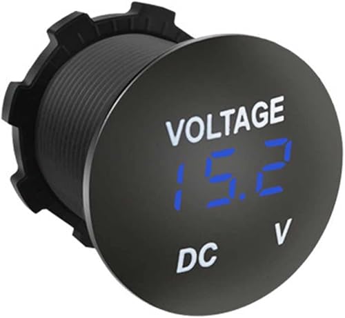 Miniatura 9 de ZYTC Mini voltímetro impermeable con pantalla digital LED, medidor de voltaje, tipo largo DC 12V-24V, universal para cochemotocicletacamión rojo