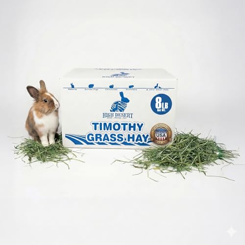 Image of High Desert 2nd Cutting Timothy Hay for Rabbits, Guinea Pigs, Chinchillas and Small Pets, Soft Leafy for Daily Feeding and Digestive Health, Natural Rabbit Food and Guinea Pig Hay for Hay, 8 Lb Box | Soft Leafy Texture With Balanced Fiber, Supports Healthy Digestion, Great For Chinchillas, Hand Packed in the USA, Low Dust