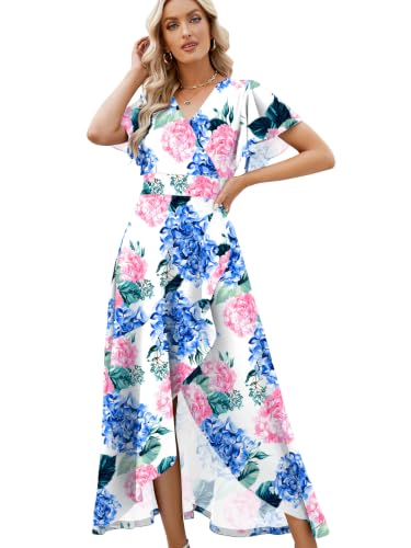 Image of ZZV Formal Dresses for Women Gowns Evening V Neck Wedding Guest Dresses
