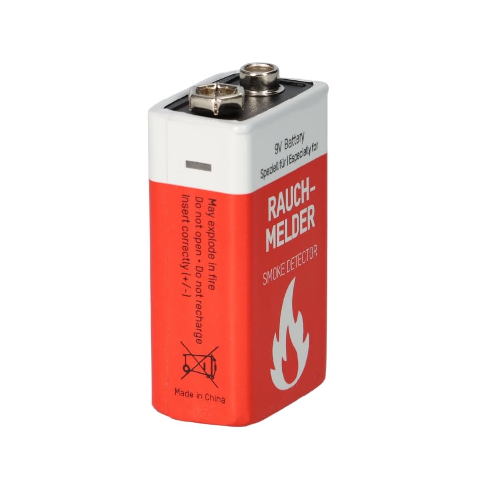 10 detectores de humo de alta calidad con batería de litio extrema de 9 V