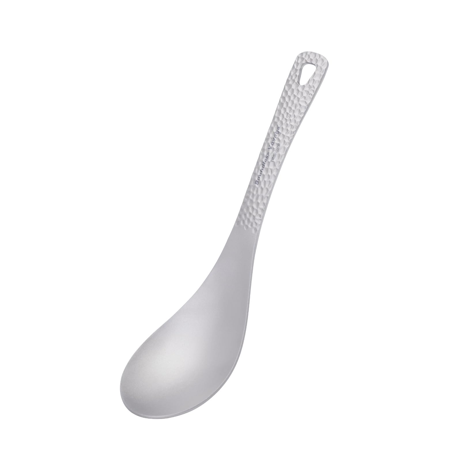 iBasingo 14cm Titanium Camping Spoon - Large Bowl Ultralight Design (22g) - Durable Hiking & Outdoor Cutlery - Perfect for Backpacking, Travel & Survival Kits Ti1027T