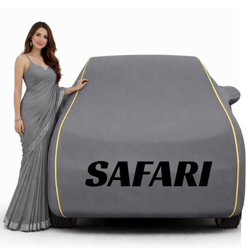 Image of Cool-Cover Grey 100% Waterproof Safari Car Cover | Polyester Car Body Covers for Rain & Sun | UV Protection, Dustproof, Scratch Resistant, Windproof, Heat Resistant, Vehicle Custom Fit