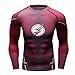 Cody Lundin®Homme t-Shirt Compression Manches Longues Flash Héros Mouvement Fitness Sport Chemise (XL, Rouge)