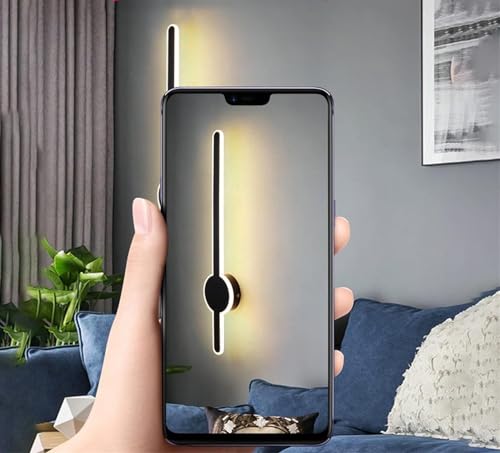 Image of Black Sword Wall Light Luxurious Acrylic Wall Lamp | Warm White LED Fixtures for Bedroom, Living, Drawing, Kids Room & Bathroom - (1 Pack)