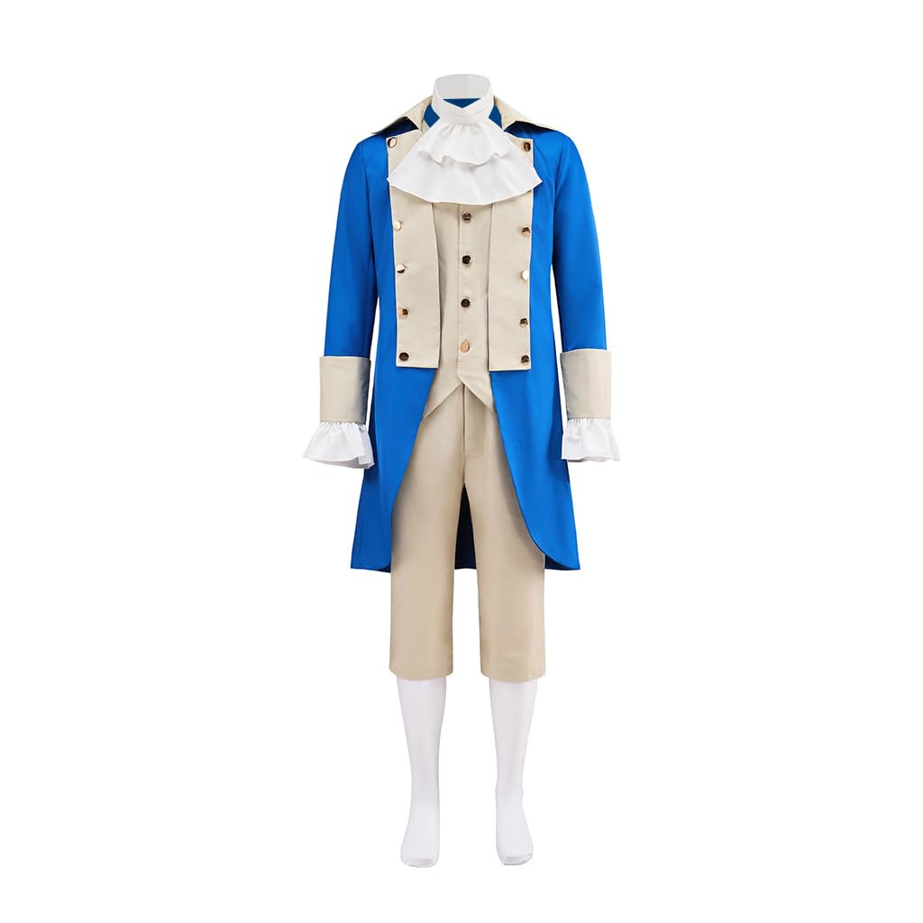 ZIUFVML Men's Musical Hamilton Costume Alexander Colonial Military Costume Adult George Washington Outfit