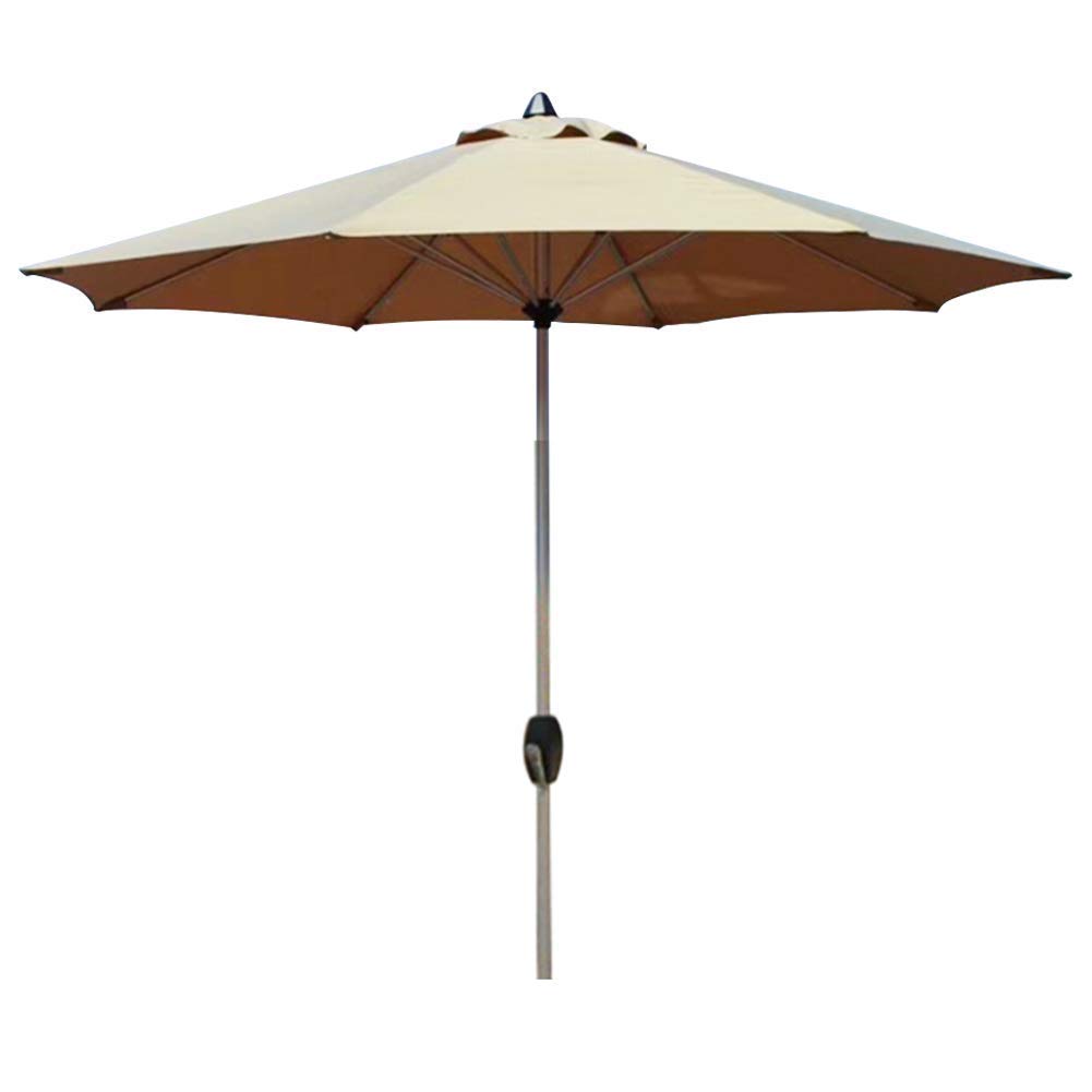 Gerrit Sombrilla de jardín, Aluminio de 2,7 m, Sombrilla Refugio con manivela Impermeable Resistente a los Rayos UV Plegable para Patio/Playa/Piscina/Toldo al Aire Libre