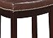 Linon Home Décor Kingston Backless Linon Claridge Stool, Counter Height, Brown Patch Counter, 12.75