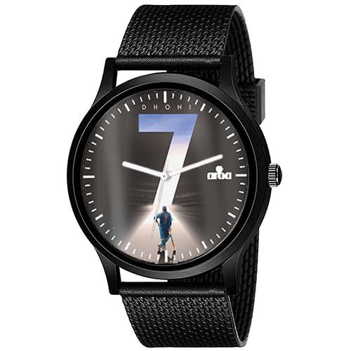 AROA Watch New Watch for Dhoni 7 in Shadow Model : 952 Black Metal Type Analog Black Strap Watch Black Dial for Men Stylish Watch for Boys- (B0CFHFF6WT) Amazon Price History, Amazon Price Tracker