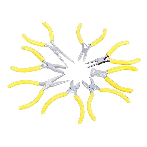VILLCASE 8Pcs Mini Pliers Durable Steel Needle Nose Tools for Jewelry Maintenance Comfortable Grip for Crafts Electronics Repairs