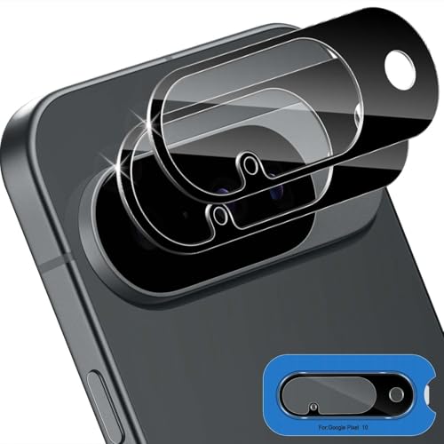 Image of PreCure - Camera Protector for Google Pixel 10 | 9H Hardness Anti-Scratch Ultra HD Tempered Glass Screen Protector Film Camera Lens - Black
