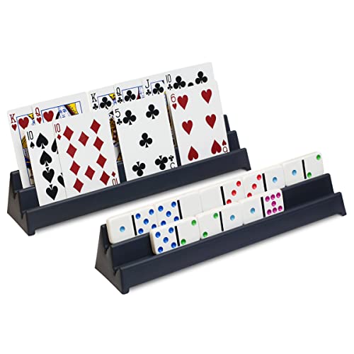 Gametamer Playing Card Holder And Domino Rack Bundle With Versatile Third Tier Add-On (Graphite) #TOP1