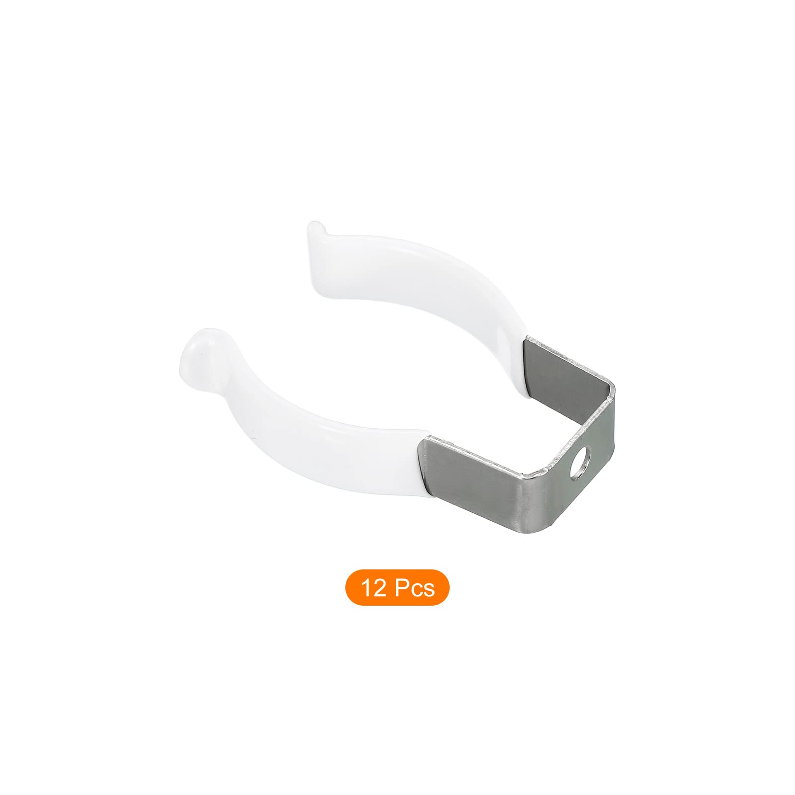 Soportes En U Para Tubos Fluorescentes T10 - Paquete De 12, Plástico Transparente, Con Tornillos, Para Lámparas LED