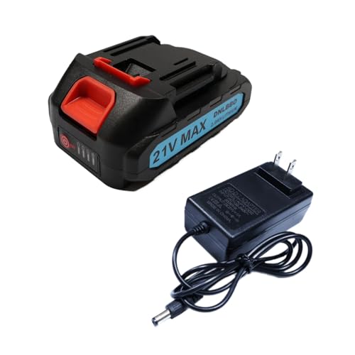 DNLBBO Mini Chainsaw Battery 21v Lithium Battery - 2.0 Ah Battery with Electric Quantity Display Include Charger Adapter Suitable for Cordless Powe