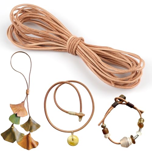 Hopton Lederband 5m, 2mm Rund, Khaki