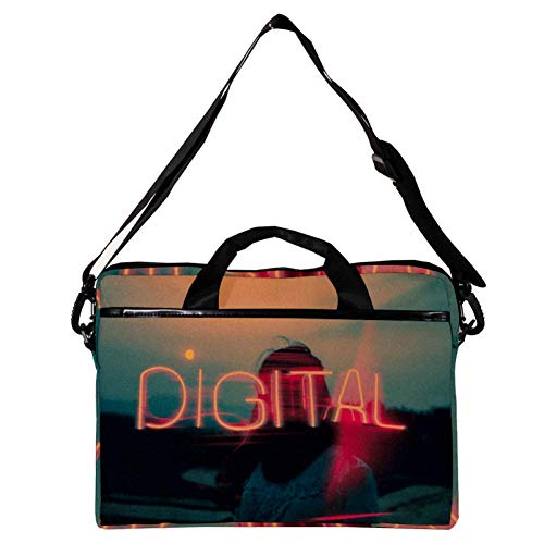 Bolso de portátil de 14 a 15,4 pulgadas con estampado original de neón digital 2