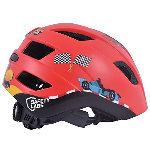 Casco bici niño Safety Labs in-Mold luz LED trasera casco infantil 48-53cm