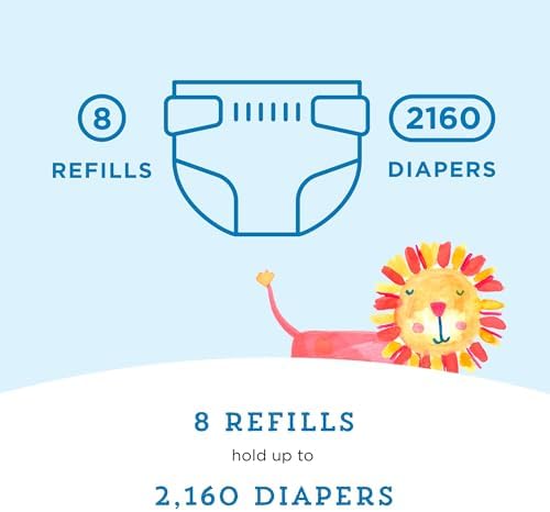 Amazon Brand - Mama Bear Blossoms Scented Diaper Pail Refills for Diaper Genie Pails, 2160 Count (8 Packs of 270 Count) - 5
