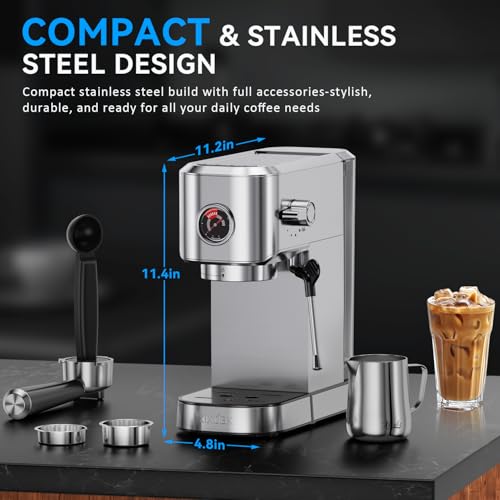 Compact 20Bar Espresso Machine with Frother