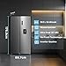 Midea Side-by-Side Kühlschrank 553L, mit Wasserspender ohne Festanschluss, Inverter Kompressor, No Frost, 360° Multi Air Flow, SuperCool & SuperFreeze, 37 dB leise, Steel Gray MDRS710FGD46W