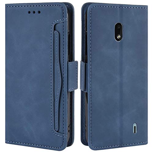 HualuBro Handyhülle für Nokia 2.2 Hülle Leder, Flip Hülle Cover Stoßfest Klapphülle Handytasche Schutzhülle für Nokia 2.2 Tasche (Blau)