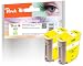 Produktbild Peach Doppelpack Tintenpatronen gelb kompatibel zu HP No. 82, C4913A