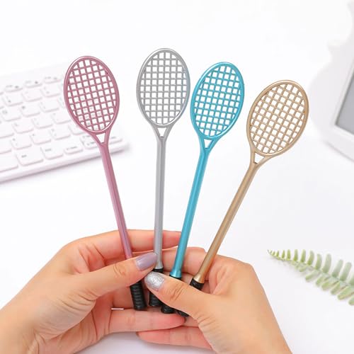 Set de 12 bolígrafos gel diseño raqueta de tenis miniatura 5