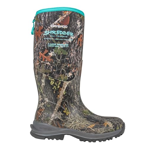 Dryshod Women's Shredder MXT Hunting Boots | Rubber | Waterproof | Full Camo | Size 7