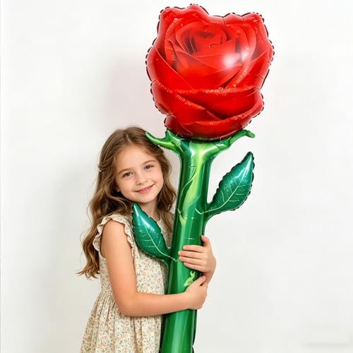 Ballon géant en aluminium rose rouge 150 cm Mylar pour grande fête