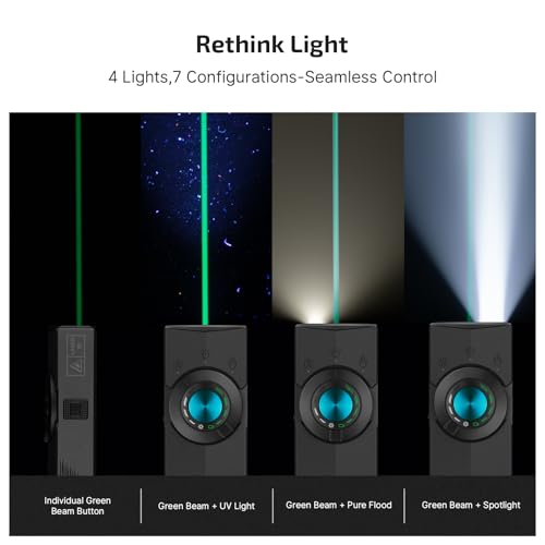 Image of OLIGHT ArkPro EDC Flat Flashlight Rechargeable with Green Beam, UV and White LED,1500 Lumens USB-C Pocket Camping Flashlight, Spotlight Floodlight for Outdoor Emergency Working (Black NW)