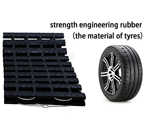 Tire Traction Mat, Recovery Track Portable Emergency Devices for Pickups Snow, Ice, Mud, and Sand Used to Cars, Trucks, Van or Fleet Vehicle (2pcs*39in)