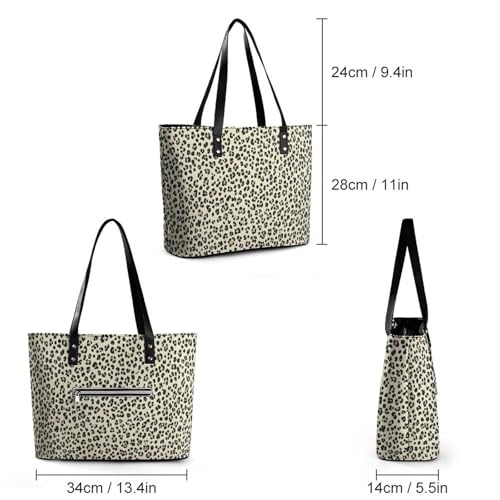 Leopard Pattern Print Women's Leather Handbag Shoulder Bag Tote Purse Bags for Shopping Travel2
