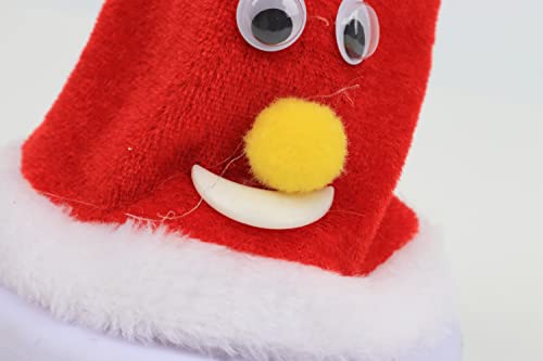 Hopearl Singing Christmas Hat Toy Dancing Glowing Rockin Shaking Electric Interactive Animated Toy Plush Buddy Gift For Toddlers Kids, Red, 8'' #TOP7