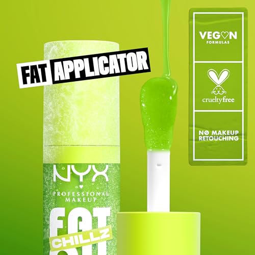 NYX PROFESSIONAL MAKEUP Fat Oil Chillz, Moisturizing, Shiny and Vegan Tinted Lip Gloss - Kiwi Freeze (Sheer Green) - image 6