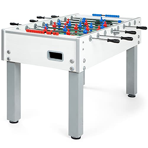 Garlando G-500 Foosball Table, 50” Inch, Weatherproof, Indoor & Outdoor - Premium Soccer Table for Game Room, Bars, and Patios, Includes 10 Balls, white (26-7938)