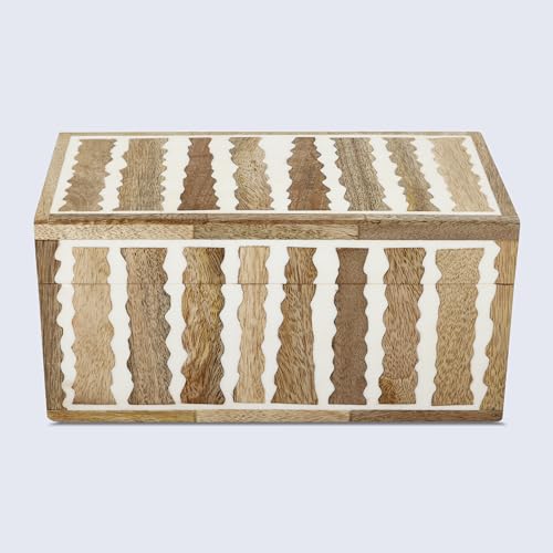 Image of Handicrafts Home 10x5x5 Decorative Box Handmade Storage Organizer Boxes with Lids Keepsake Gift Trinket Box Display Box, Kept Safari