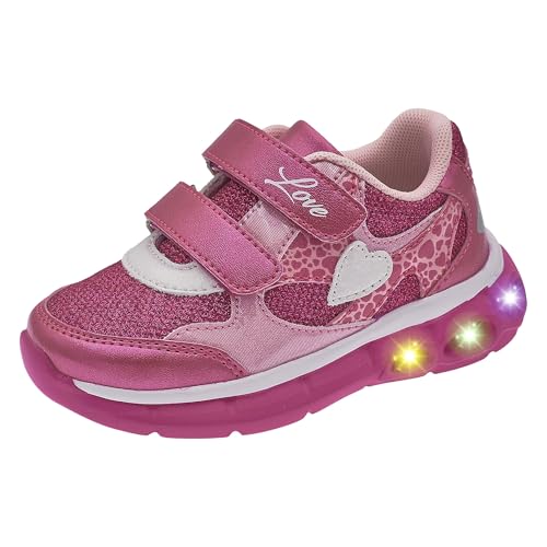 Chicco, Baskets pour Fille avec Semelle Lumineuse et Fermeture à Double Scratch, Chaussures pour Filles, Designed in Italy