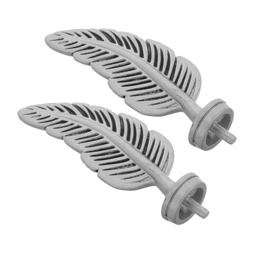 PRETYZOOM Curtain Rod End Caps 2 Pack Roman Rod Decorative Heads Plastic Finials for Home Decor