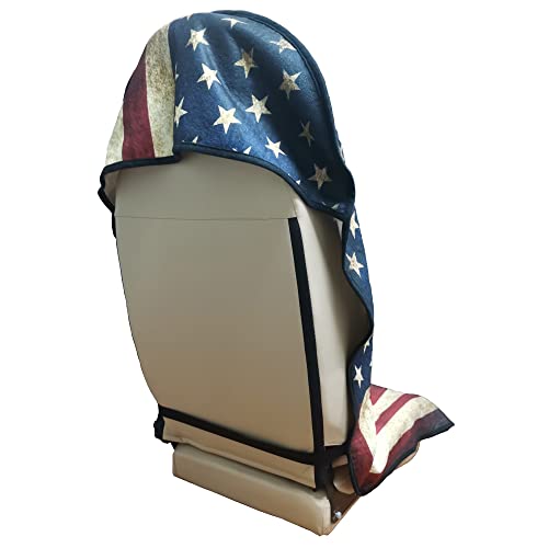 Image of Car Seat Cover Protector Front Seats,for Gym Workout,Running,Swimming,Beach and Hiking,Waterproof Sweat Towel Bucket Seat Covers for Cars SUV Trucks (American Flag, 1Pcs)