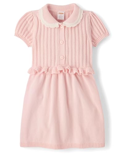 Gymboree Girls and Toddler Short Sleeve Sweater Dresses Enchanted Pink 3 Years