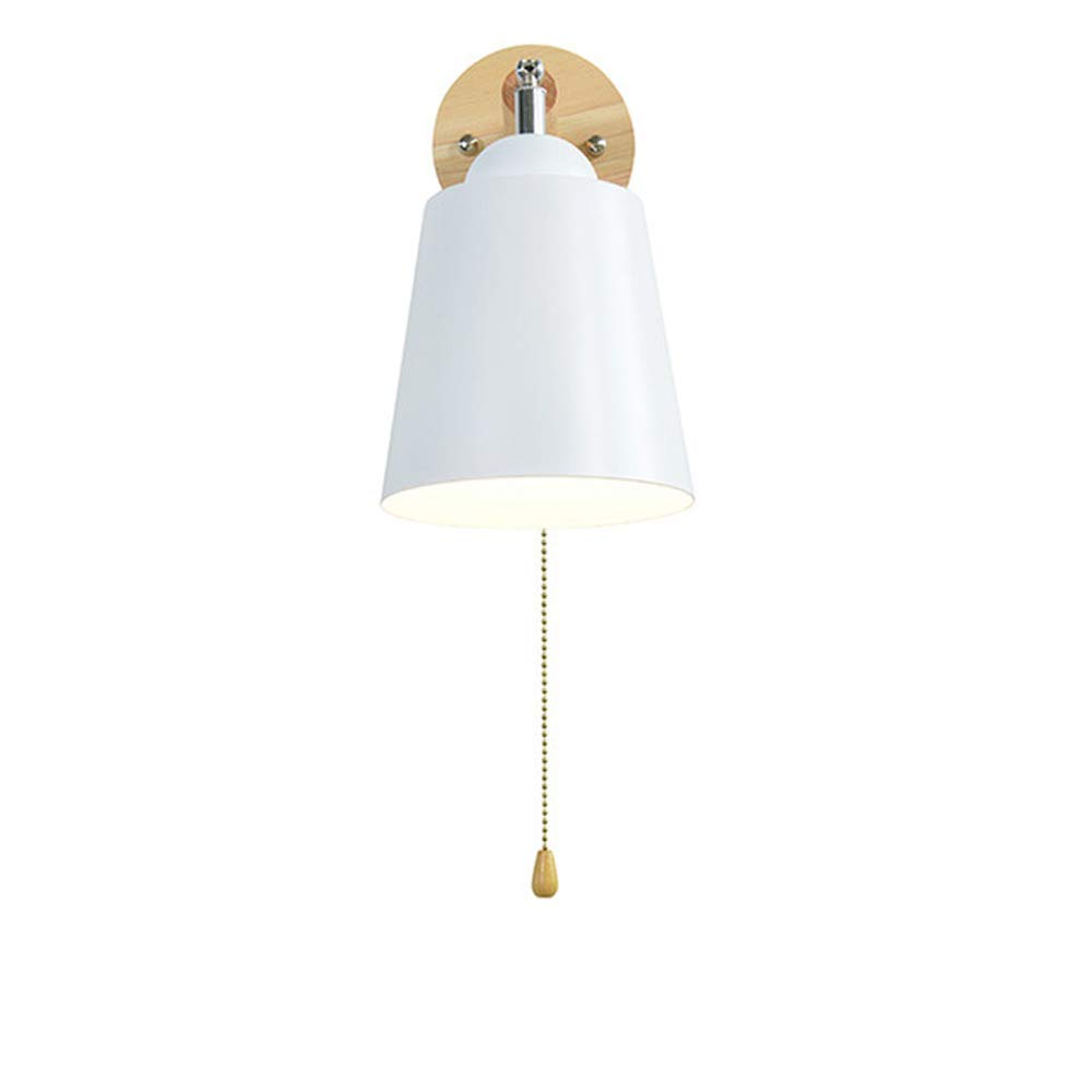 Lámpara de pared de madera con interruptor integrado para una iluminación cómoda en el cabecero 8